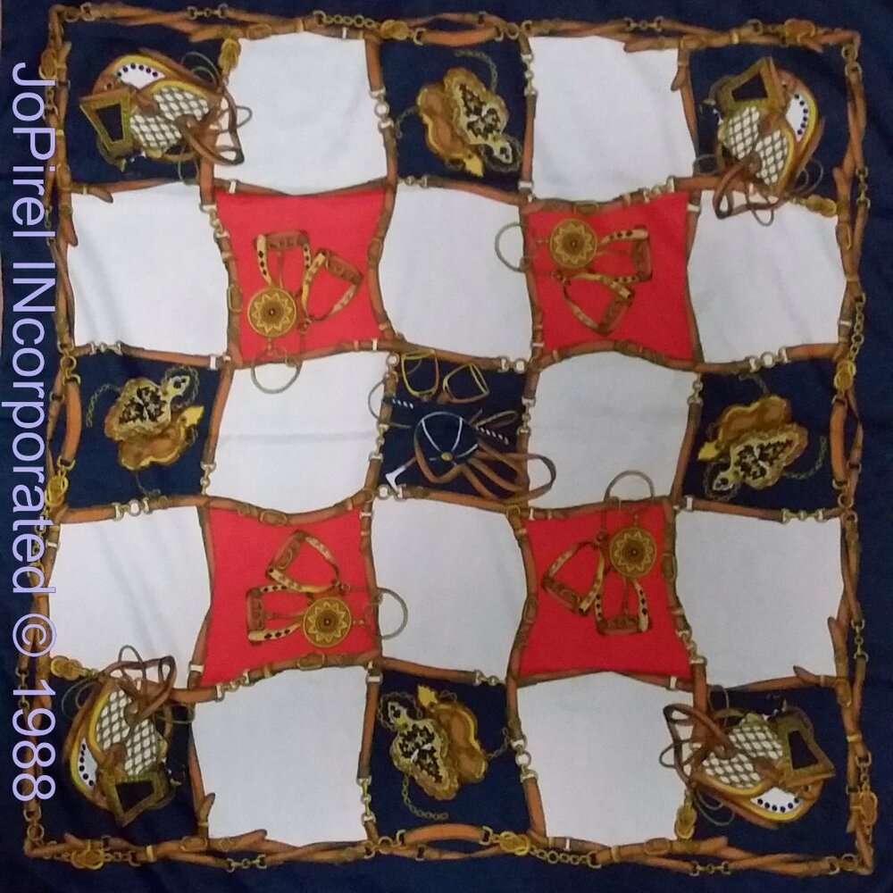 Nylon Rayon Square Foulard Scarf, 'DesignerRL'…